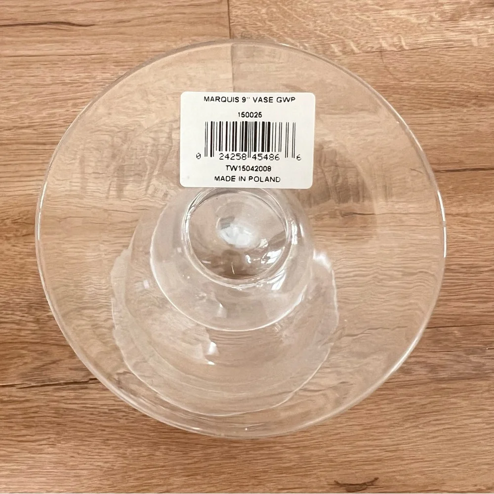 Marquis by Waterford‎ Footed Crystal Vase  GWP NWT Original Box - Gift Idea 9